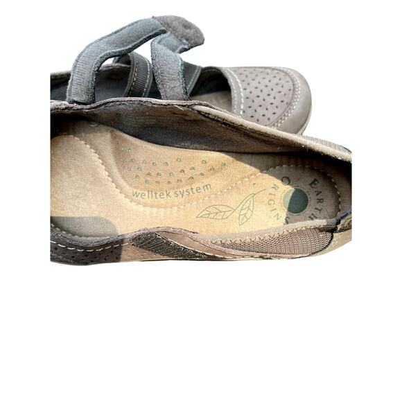 Earth Origin Tiffany Mary Jane Taupe Velcro Closure Comfort - Size 6  Pre-owned - Picture 8 of 8